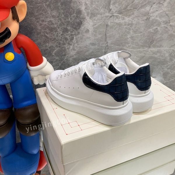 

platform brand men womens quality casual shoes leather lace-up sneaker fashion lady flat running trainers letters gym sneaker, Black