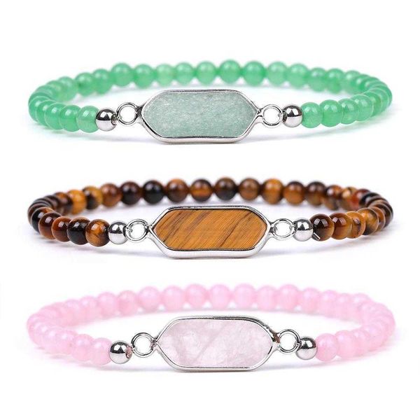 

lvdongling tiger shaped stone pink crystal bracelet female copper edge rhombus redstone picture ornament, Golden;silver