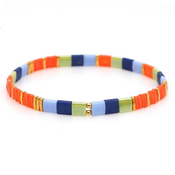 

bohemian style fashion strand spring and summer beach female tila bead string jewelry bracelet, Black