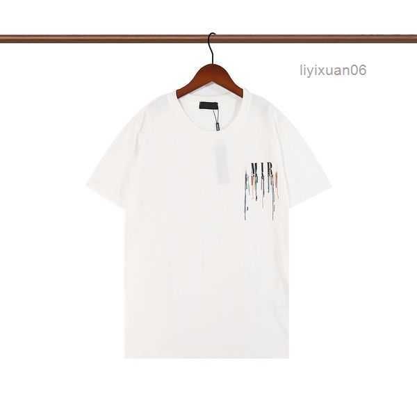 

limited edition designer t of 2023 rabbit year new couples tees street wear summer fashion splash-ink letter print design couple short sleev, White;black
