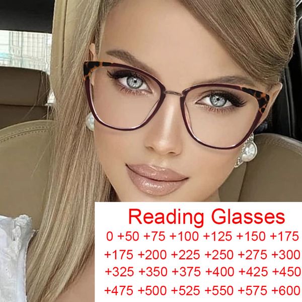 

reading glasses anti blue light farsightedness glasses women reader eyeglass frames transparent fashion cat eye optical glasses plus 0 ~ 6 2