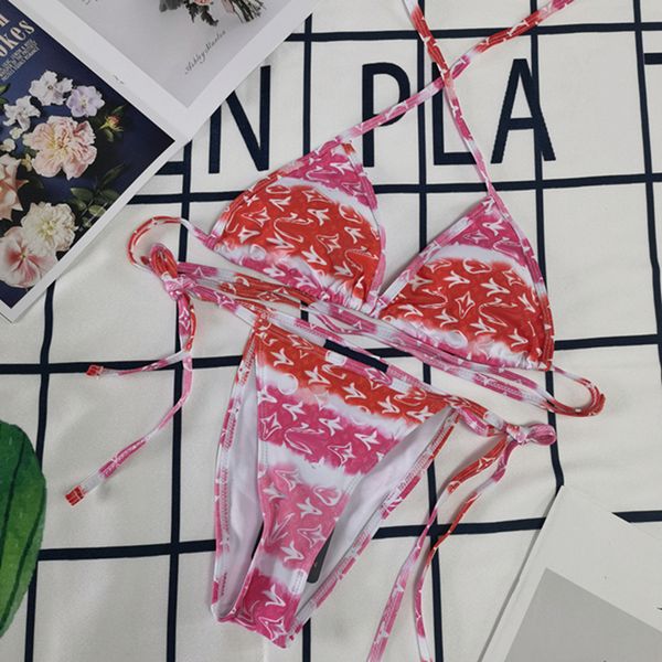 

Designer fashion summer swimwear Bikinis Women Sexy Bandeau Swimsuit Womens Brazilian Set Swim Wear Suit New Bikini Panties Sets Low Waist Split Diamond