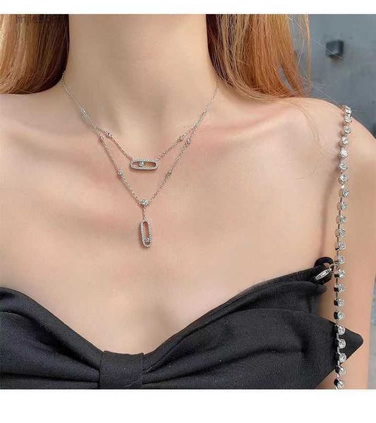 

messiika move uno double loop necklace for woman designer sterling silver luxury highest counter quality classic style never fade girlfriend