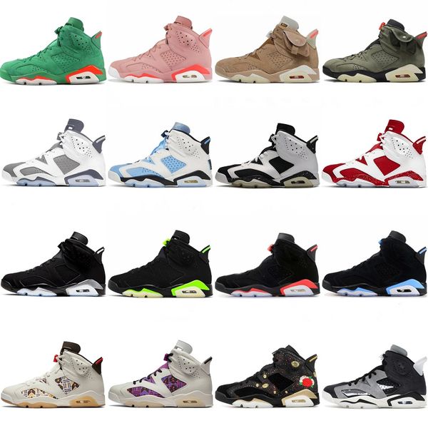 

jumpman 6 6s basketball shoes men designer metallic silver midnight navy retros universlty blue electric red green carmine black grey khaki
