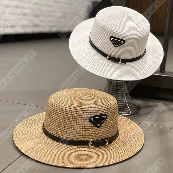 

designer straw hat luxury gentleman cap men's and women's sun hat, Blue;gray