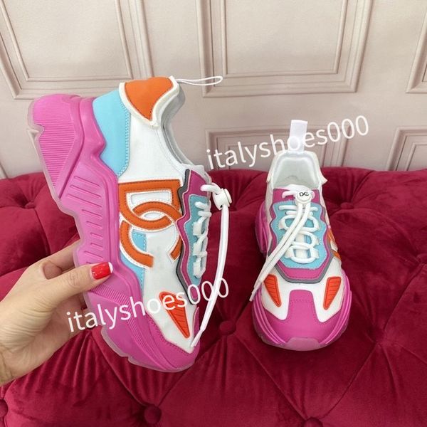 

2023new casual shoes designer italy for mens sneaker leather embroidered stripes white shoe flat platform walking sports trainers, Black