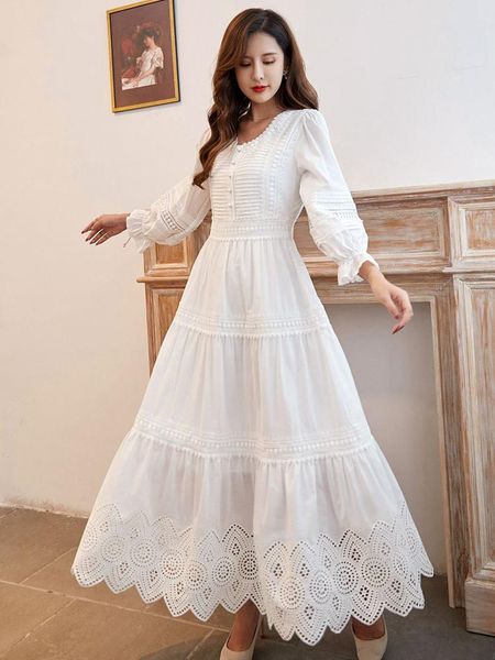 

dresses gypsylady white elegant chic maxi dresse tiered lace summer women dress hollow out holiday casual ladies dress vestido, Black;gray