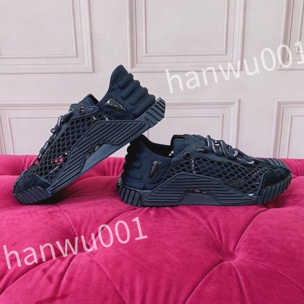 

2023 luxurys famous basketball sneakers shoes women leather rubber sole lace-up trainers outdoor skateboard walking 35-41, Black
