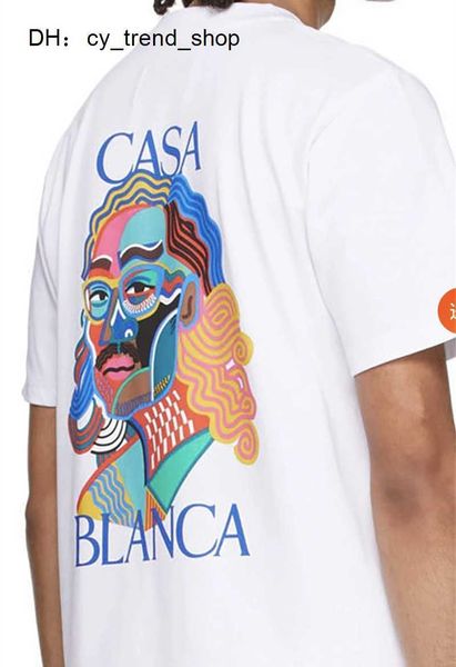 

casablanc tshirt summer fashion mens womens designers shirts long sleeve luxurys letter cotton tshirts clothing polos short1, White;black