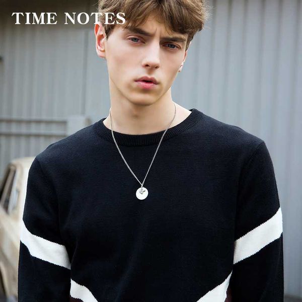 

silver necklace men's 925 silver men's thai silver sweater chain round card south korea china-chic men's european and america
