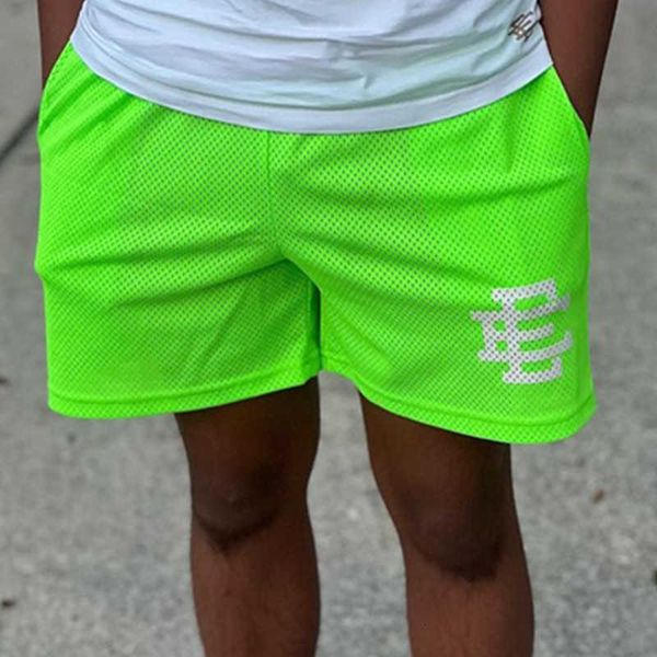 

men's clothing trendy shorts ericemanuel ee american mesh sports beach pants, White;black