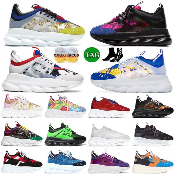 

2023 new men women casual shoes vesace italy triple black white 2.0 gold fluo multi color suede floral purple reflective height reaction des