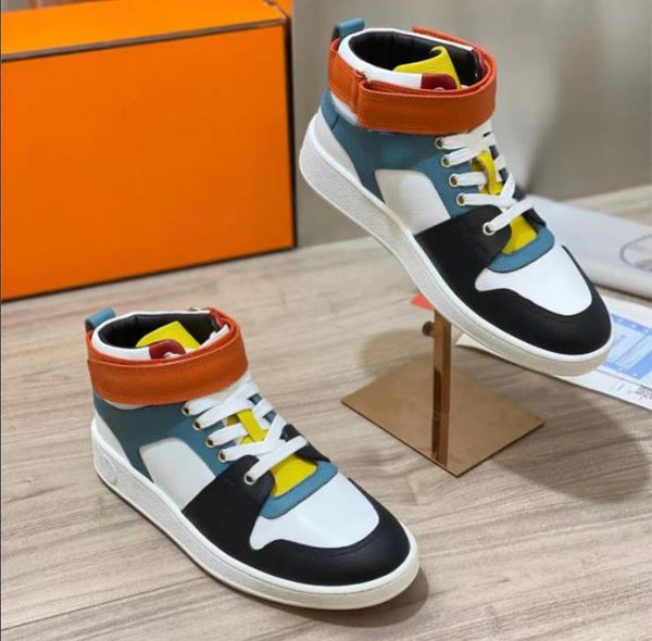 

tyle sneaker men epsom calfskin shoes orange rubber sole trainers goatskin leather epsom heritage discount skateboard walking italy sneakers, Black