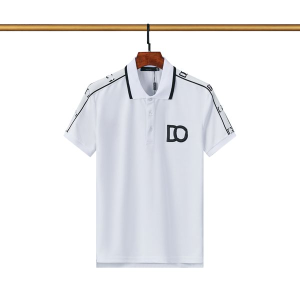 

men's t-shirt fashion bur designer cotton polo shirt lapel short sleeve shirts business men t-shirts large t-shirt size m--3xl, White;black