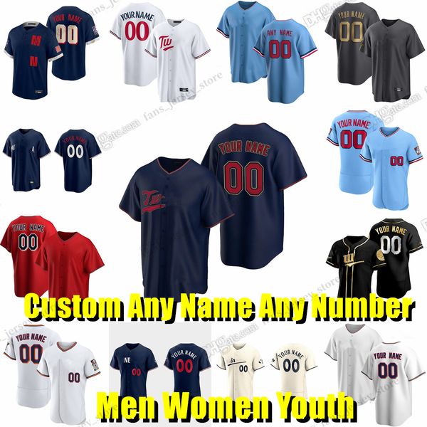 

custom s-6xl max kepler griffin jax baseball jersey pablo lopez andrew albers jorge alcala kyle barraclough byron buxton carlos correa jhoan, Blue;black