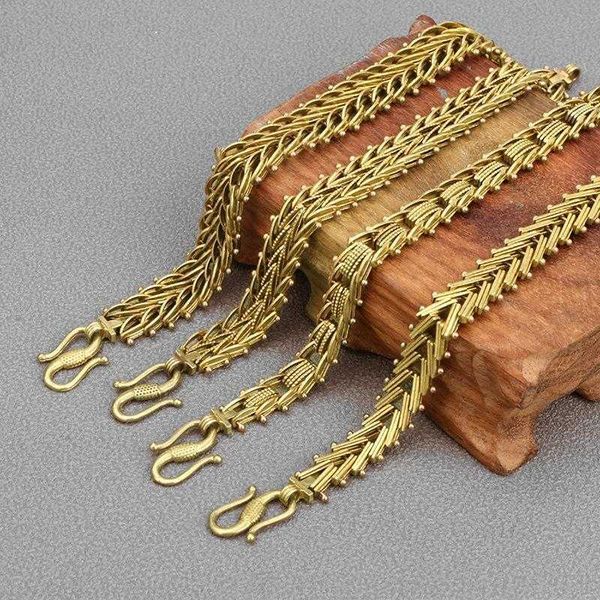 

creative fishbone couple brass bracelet internet celebrity hip hop punk domineering snake bone ornament wholesale, Golden;silver