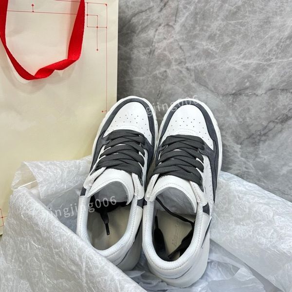 

2023brand womens mens casual shoes leather lace-up sneaker fashion lady flat running trainers letters gym sneaker, Black