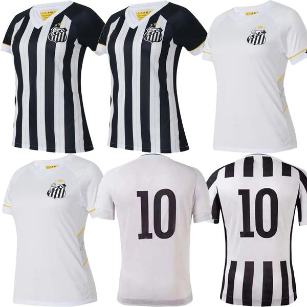 

23 24 santos fc soccer jerseys women 2023 2024 leonardo braga angulo rwan seco fans player version football shirts barbosa zanocelo madson u, Black;yellow