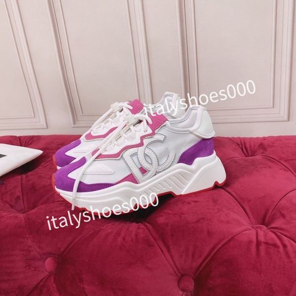 

new designer italy for men sneaker leather embroidered stripes white shoe flat platform walking sports trainers, Black