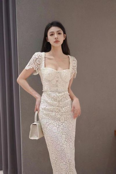 

new s-elf portrait floral lace dress new ladies size s_l 2023, Black;gray