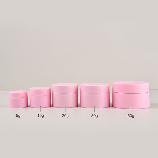 

empty cosmetic cream jars with lids | 15g 20g 30g 50g pp bottles in black, blue, pink, and white jxw566