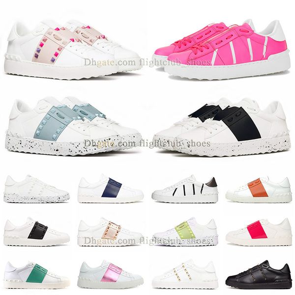 

channel famous designer spikes sneakers mens loafers shoes women valentinesg iftt ripleb lackw hitem etallicg oldm intg reenp inkr edd resss, White