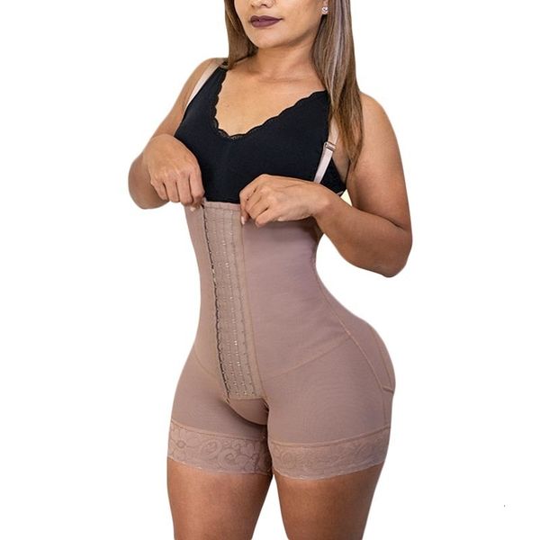 

waist tummy shaper shapewear women waist trainershort girdle 4 lines high compression fajas colombianas post surgery clasps butt lifter stra