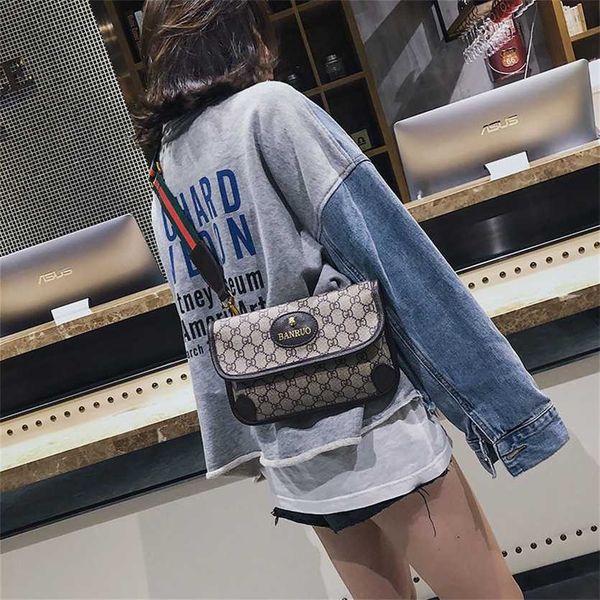 

27% off 2023 handbag tiger head waist korean retro versatile envelope wide strap fashion chest tidy one shoulder oblique cross small square