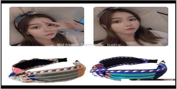 

women color block striped headband chunky knot knitted stretch hoop x7xc i4rf8 accessories ovqmn1190345