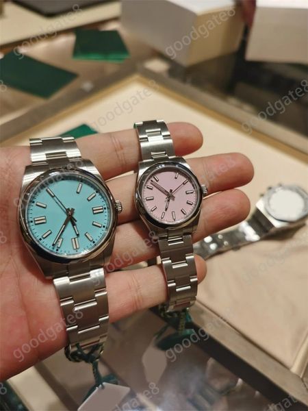 

lovers designer watch holiday gifts luxury watches suit decorative oyster perpetual montre femme 41 36mm white dial casual watches 124300 wa, Slivery;brown