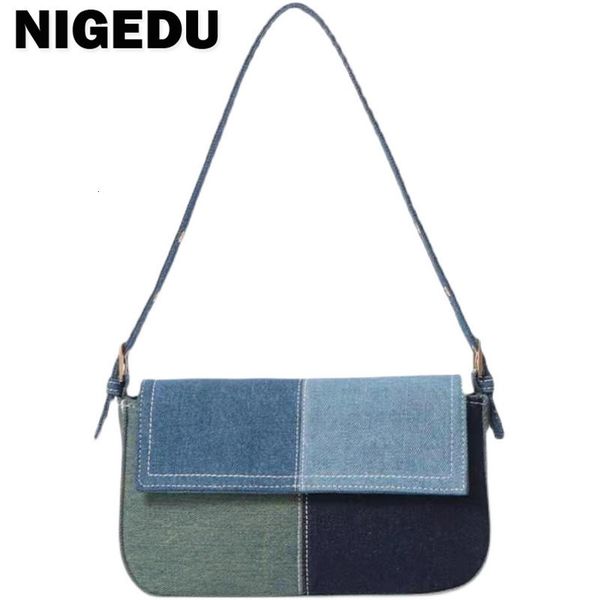 

evening bags tas selempang wanita jeans desainer mewah tangan denim kecil ponsel biru 230516