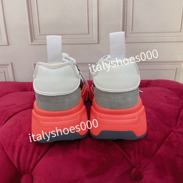 

2023new designer italy for women sneaker leather embroidered stripes white shoe flat platform walking sports trainers, Black