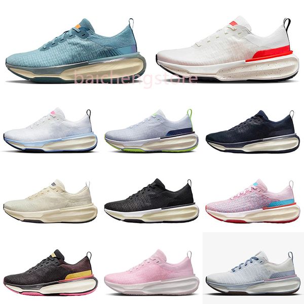 

mens invincible run 3 running shoes deep blue earth pink spell white pink summer marathon sneakers men women sports trainers b5, White;red