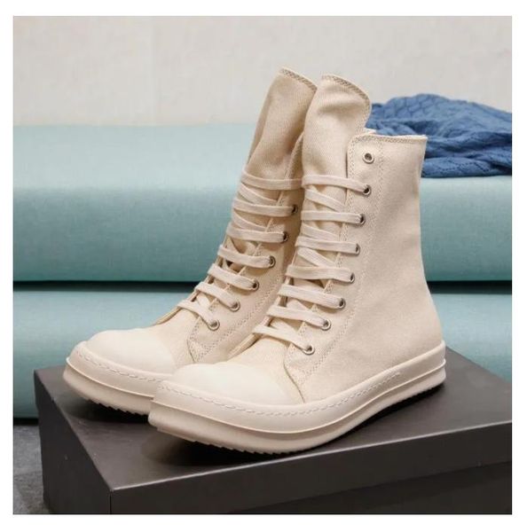 

2023 round owens men high canvas casual shoes lace up black zip denim dark shadow luxury designer trainers women ro thick sole street sneake