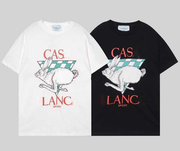 

mens designer t shirt casablanca t shirt fashion men casual t-shirts man clothing street t-shirts tennis club shorts sleeve clothes shirts, White;black