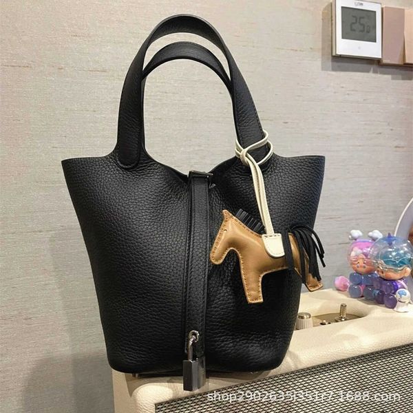 

authentic totes picotin women's luxury bags handsewn h home vegetable basket bag handheld bucket litchi pattern tc handmade genuine lea