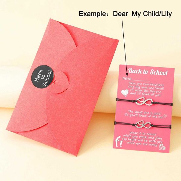 

school season card bracelet personality stainless steel eight character love hand weaving carrying strap, Golden;silver