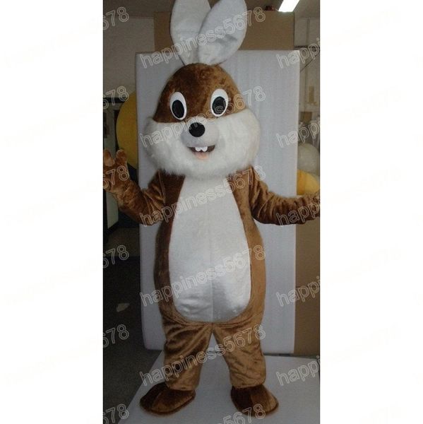 

simulation brown bunny mascot costumes cartoon character outfit suit halloween adults size birthday party outdoor festival dress, Red;yellow