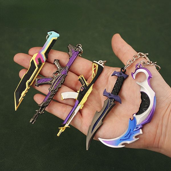 

melee game sword alloy model keychain pendant kid gift toy, Silver