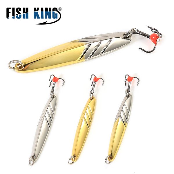 

baits lures fish king winter ice fishing lure 5/10/15g artificial metal winter hard bait balancer metal treble hook accessories wobblers 230
