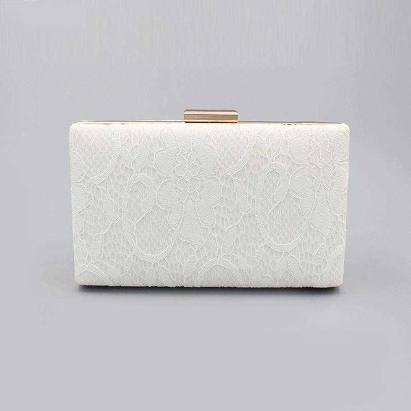 

evening bags lace women white color metal hollow out vintage style wedding bridal handbags with day clutch 230427