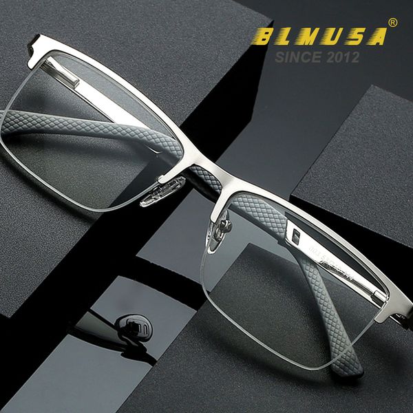

reading glasses blmusa men's business anti blue light eyewear progressive multifocal reading glasses men metal glasses frame optical gl