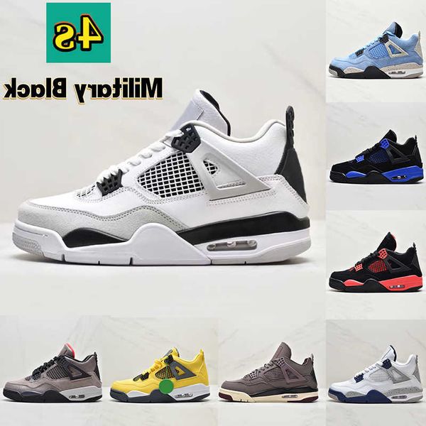 

with box designer boot 2023 high shoes new jumpman 4 4s retro basketball shoes military black midnight navy university blue red thunder blac