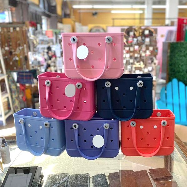 

waterproof bogg plastic beach bag pvc basket tote women's mens clutch luxury designer duffle bags pet handbag snapsshoulder yellow hole