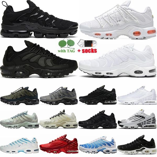 

tn plus toggle utility running shoes terrascape tns 3.0 tuned designer sneakers classic triple black white grey fog vaporplus fitness gym jo