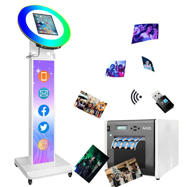 

ipad p booth booth led selfie machine sharing station,compatible10.2/11/12.9