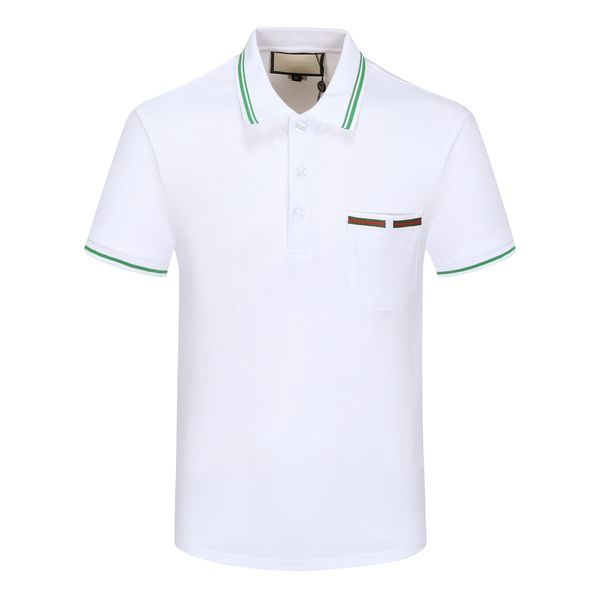 

men's plus tees & polos round neck embroidered and printed polar style summer wear with street pure cotton polo n7, White;black