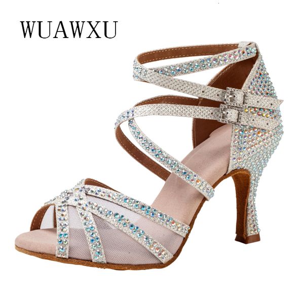 

natasha silver diamond latin professional high heels women's 10c 230516