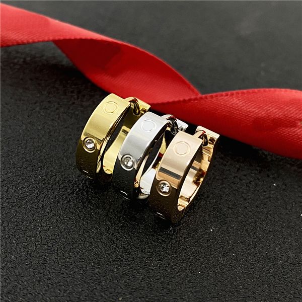 

gold diamond ear stud earrings titanium steel love hoop earrings for women exquisite simple fashion with bag women's earrings jewelry g, Golden;silver