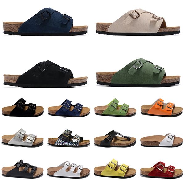 

platform sandals leathe birke designer felt sliders buckle strap summer slippers black pink geen whit flip slops fashion slippers